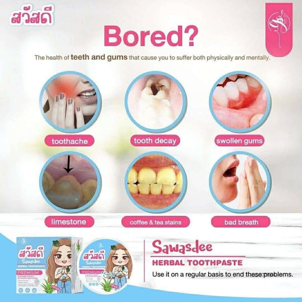 Sawasdee Herbal Toothpaste Premium Fresh Mint Preorder