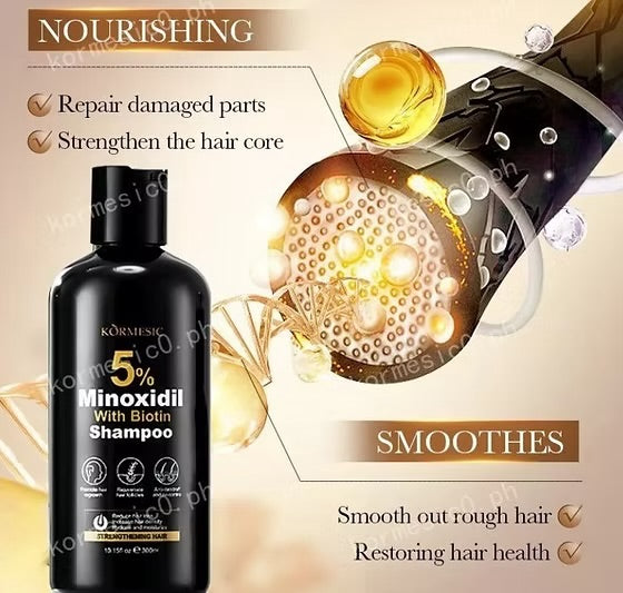 KORMESIC 5% Minoxidil With Biotin Shampoo 300ml