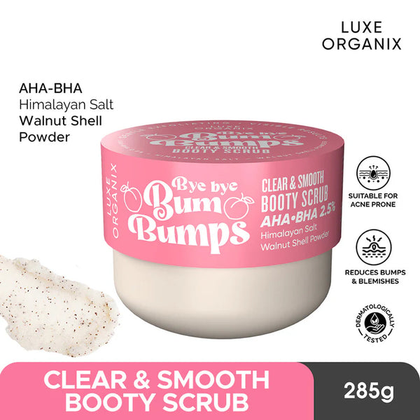 Luxe Organix Bye Bye Bum Bumps Clear & Smooth Booty Scrub