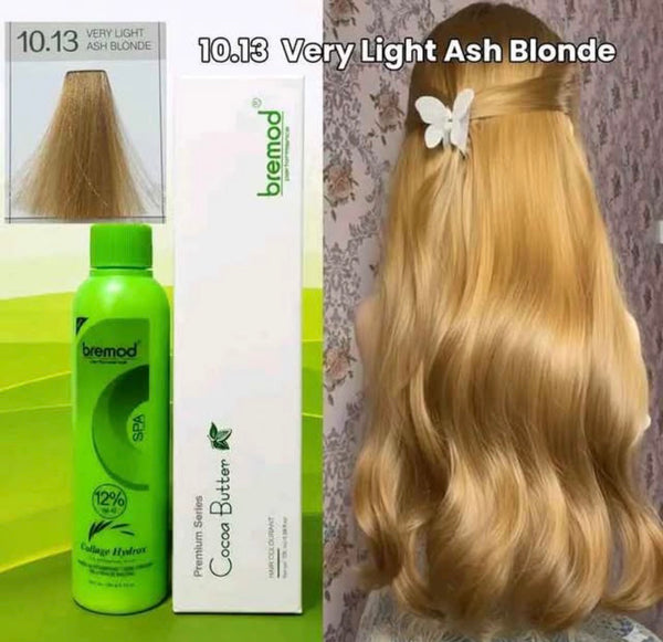 Bremod 10.13 Ash Blonde Hair Color Dye Cream 100ml oxidizer 9% (Copy)