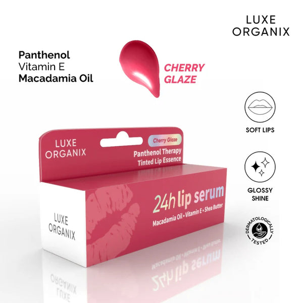 Luxe Organix Panthenol Therapy 24h Lip Serum Tinted Lip Essence Cherry Glaze