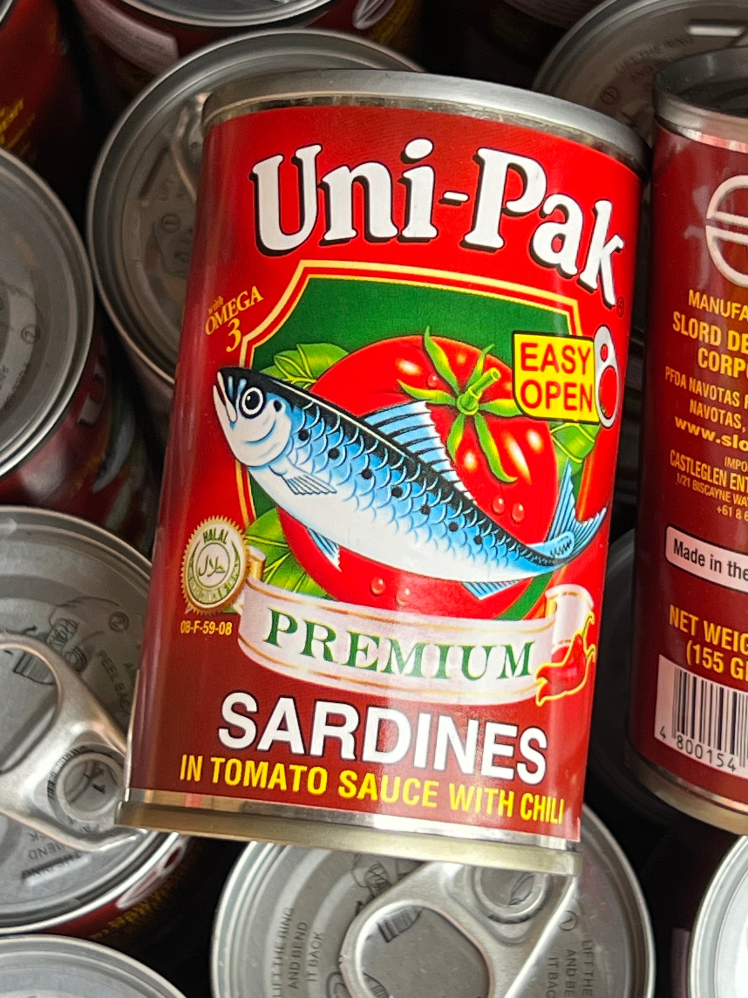 Uni-Pak Premium Sardines in Tomato Sauce (Hot) 175g