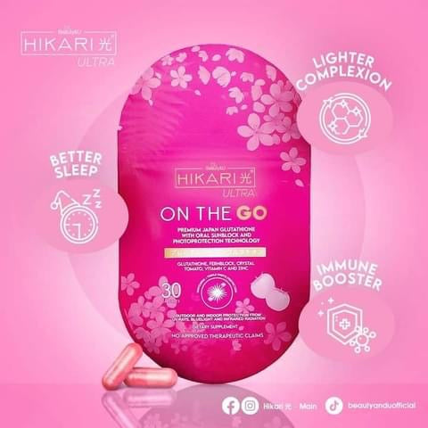 Hikari On The Go Whitening Glutathione 30  Capsules