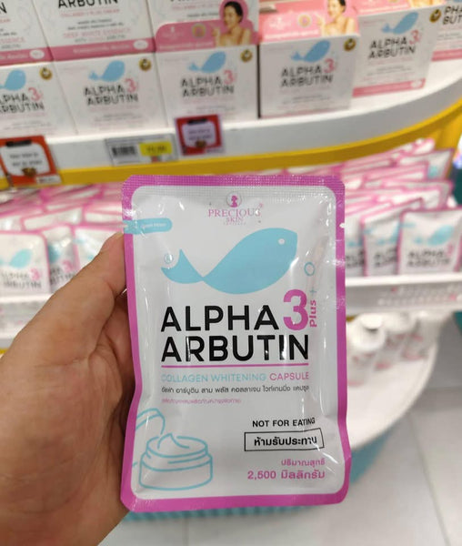 Alpha Arbutin Caps 3 Plus Collagen Whitening by Precious Skin | Authentic 💯 from Thailand