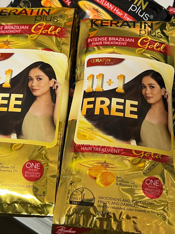 Keratin Plus Brazilian Hair Treatment  (Gold) Big Pack 1 dozen