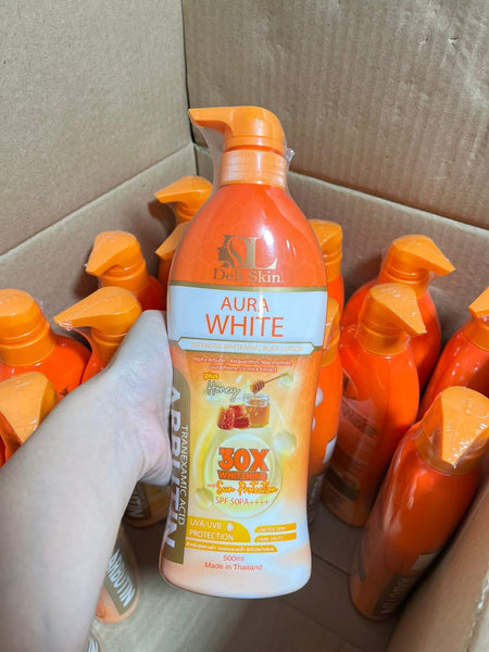 Deli Skin Aura White Intensive Whitening Body Lotion 30x Whitening 500ML