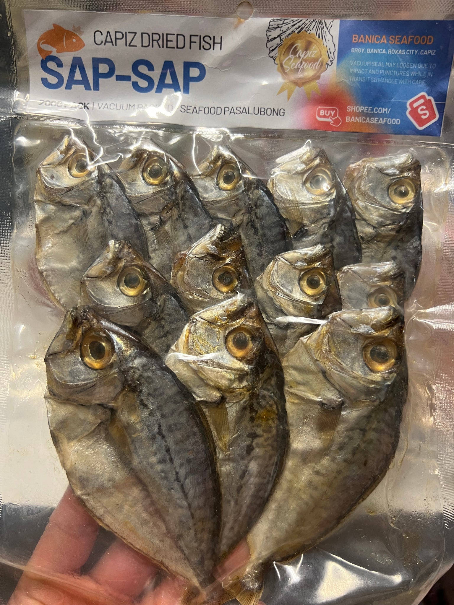 Dried SapSap (Capiz Dried Fish Vacuum Packed)