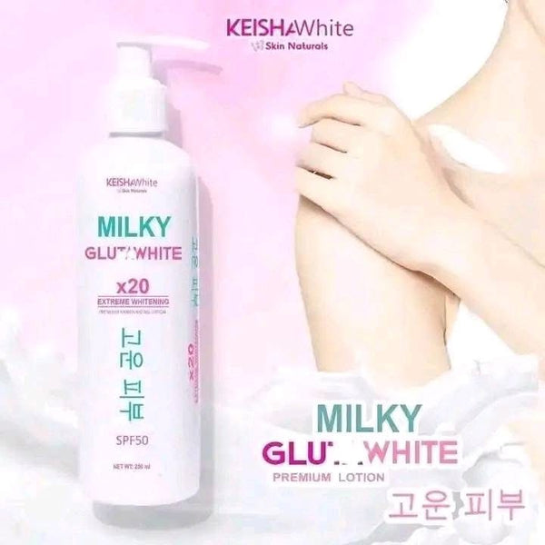 KEISHA WHITE Skin Naturals MILKY GLUTATHIONE LOTION x20 Extreme Whitening SPF50