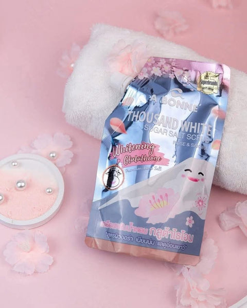 ABONNE Thousand White Sugar Salt Scrub Rose & Sakura, 350g