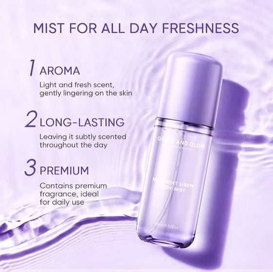 GRACE & GLOW Midnight Siren Vanilla Velvet Body Mist 100ml