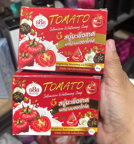 888 Total White Body Soap Bright Glow Aura Tomato Extract