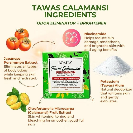 BONITA Tawas Calamansi Persimmon Soap |80g