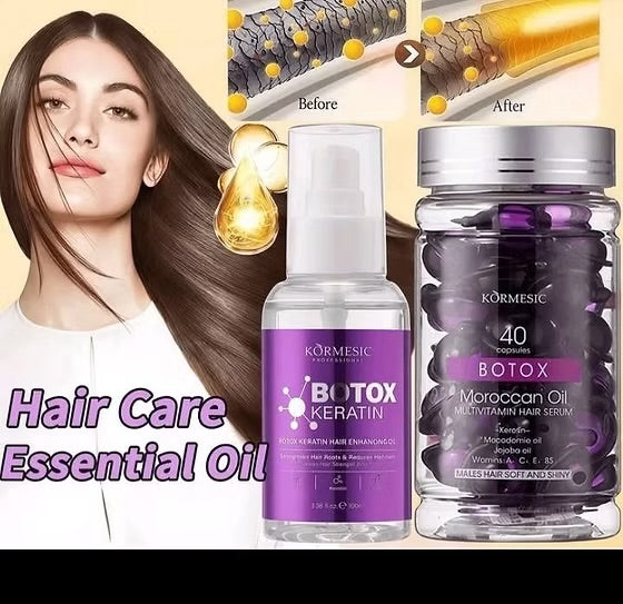 KORMESIC Head Care Set (Botox Morrocan Oil+Botox Keratin Hair Essence)