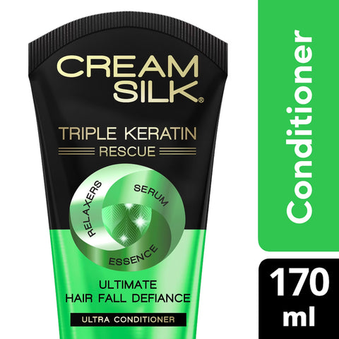 CREAMSILK
Cream Silk Triple Keratin Rescue Hair Fall Defiance Ultra Conditioner 170ML