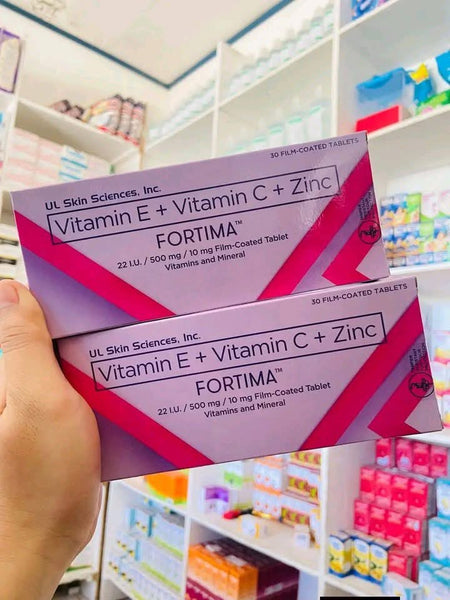Fortima™ 22 I.U/500mg/10mg Film-Coated Vit E+ Vitamin C +Zinc 30 tablets