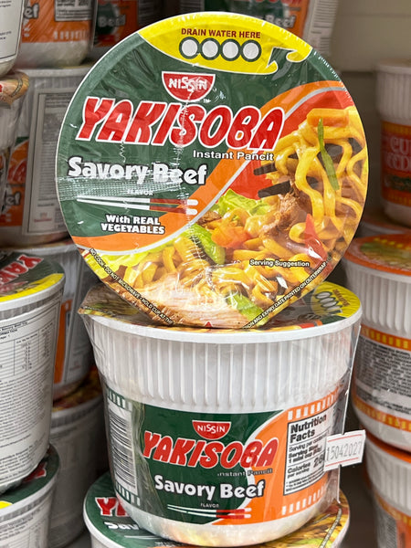 Nissin Yakisoba Savory Beef in Cup Regular