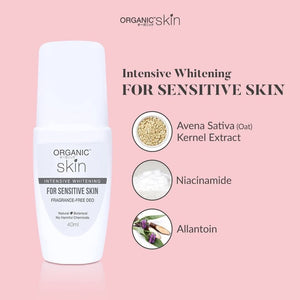 Organic Skin  For Sensitive Skin Intensive Whitening Deo