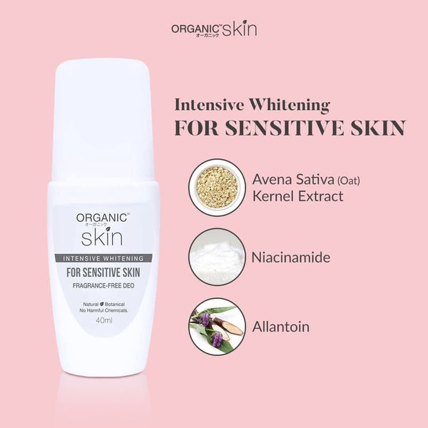Organic Skin  For Sensitive Skin Intensive Whitening Deo