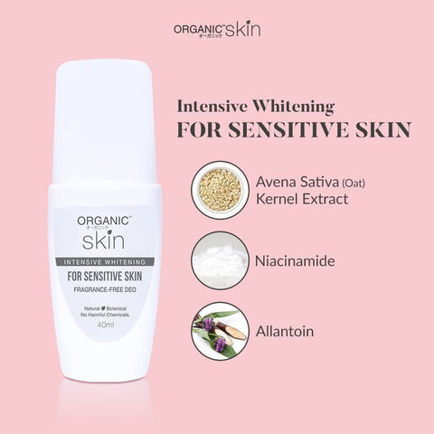 Organic Skin  For Sensitive Skin Intensive Whitening Deo