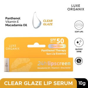 Luxe Organix Panthenol Therapy 24h Lip Serum Tinted Lip Essence Clear Glaze