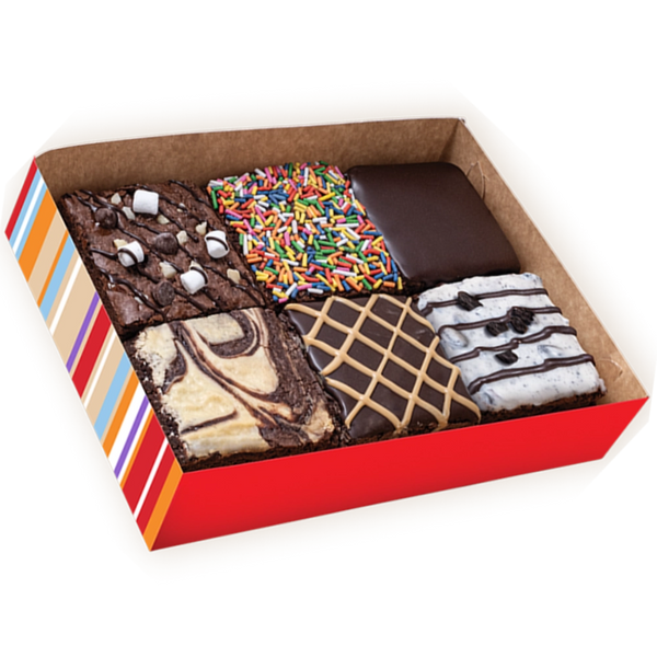 Red Ribbon Fudgy Brownies in a Box