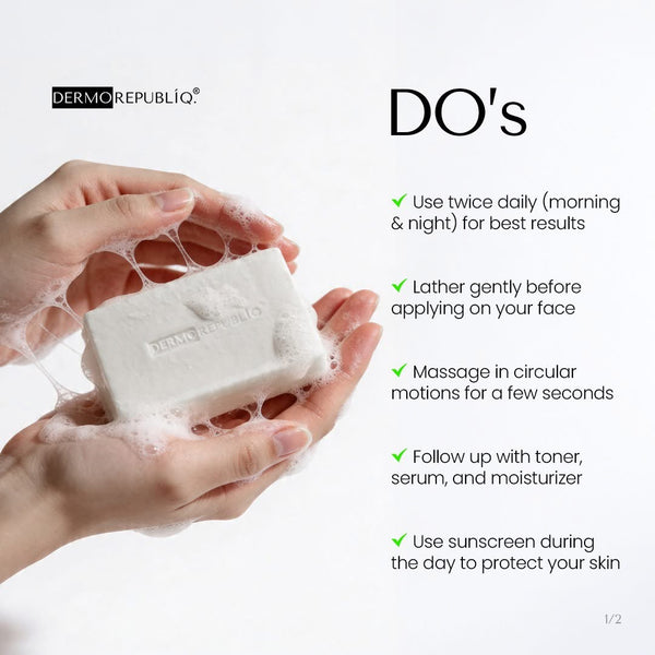 DERMOREPUBLIQ dermoface potassium azeloyl diglycinate Acne and Oil Bar Soap 135g