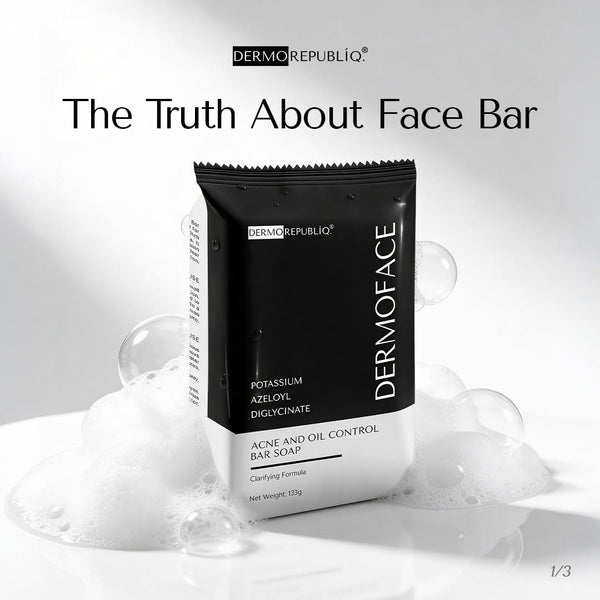 DERMOREPUBLIQ dermoface potassium azeloyl diglycinate Acne and Oil Bar Soap 135g