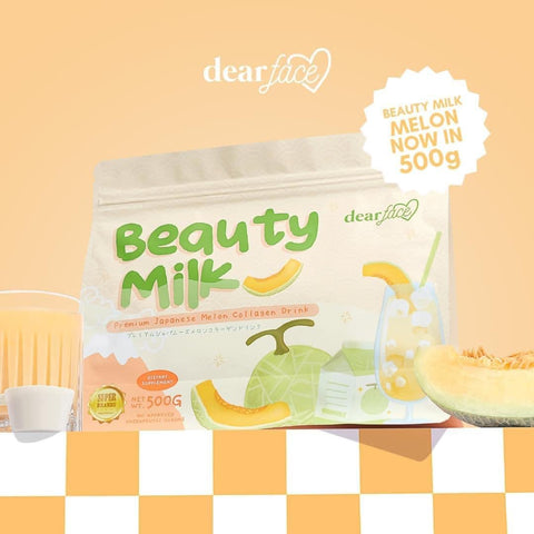 Dear Face Beauty Milk Premium Japanese Melon  Collagen Drink Supersized