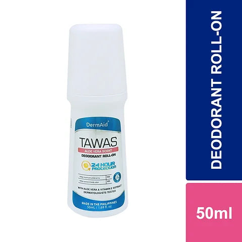 DERMAID Tawas Deodorant Roll-on Scented Tawas with Aloe Vera with Vitamin E