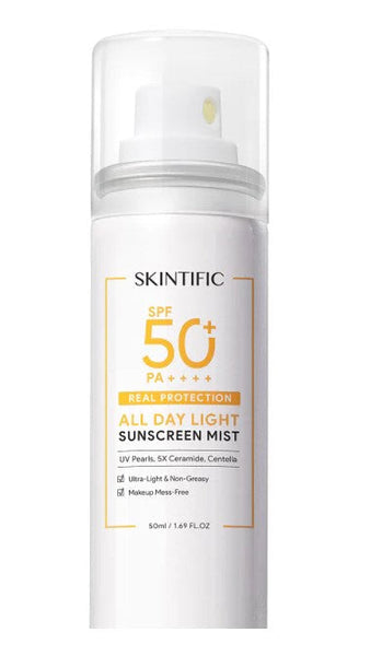 SKINTIFIC - All Day Light Sunscreen Mist SPF50 PA++++ (Jumbo Size)