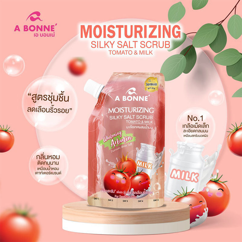 Abonne Moisturizing  Silky Salt Scrub 350G - TOMATO & MILK