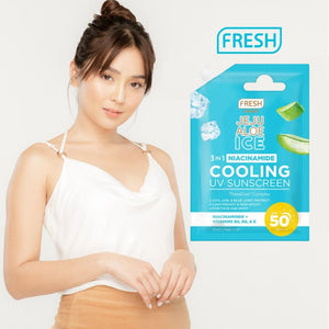 𝗙𝗿𝗲𝘀𝗵 𝗦𝗸𝗶𝗻𝗹𝗮𝗯 Jeju Aloe Ice 3 in 1 Niacinamide Cooling UV Sunscreen