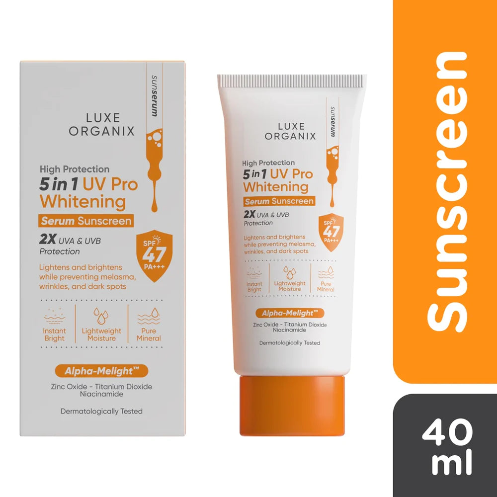 Luxe Organix 5in1 UV Pro Whitening Serum Sunscreen SPF 47 | 40ml