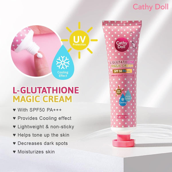 Cathy Doll L-Glutathione Magic Cream Whitening Sunscreen SPF50+ PA+++ 6 ml (Sachet)