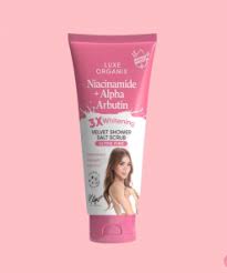 Luxe Organix Niacinamide + Alpha Arbutin Velvet Shower Salt Scrub 320g