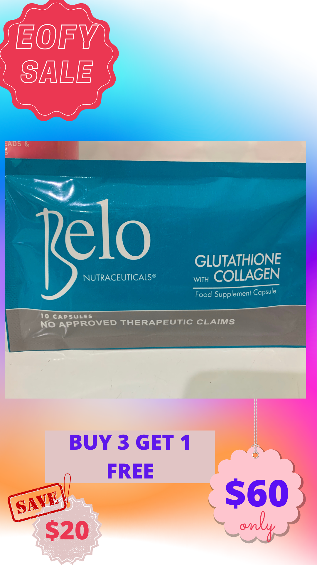 Belo Glutathione with Collagen Capsules Dea's Kitchen and Pinoy Delicacies Belo Glutathione with Collagen Capsules Dea's Kitchen and Pinoy Delicacies