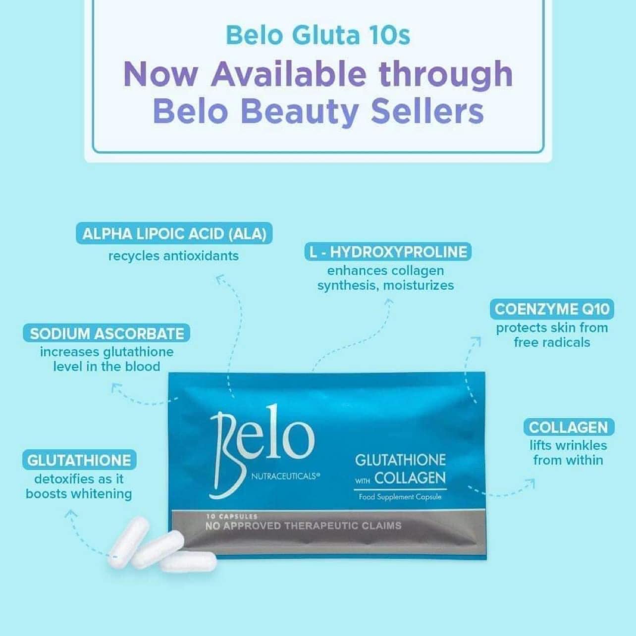 Belo Glutathione + Collagen Capsule  Dea's Kitchen and Pinoy Delicacies
