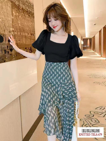 DAISE  Premium Quality Bangkok Knitted Top with Mesh Sleeves
