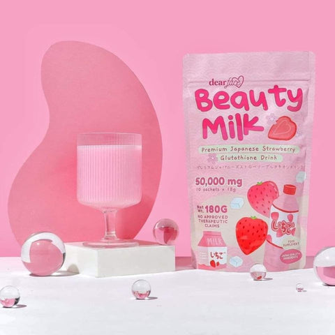 Dear Face Beauty Milk Premium Japanese Milk Collagen Drink (Strawberry Flavor)