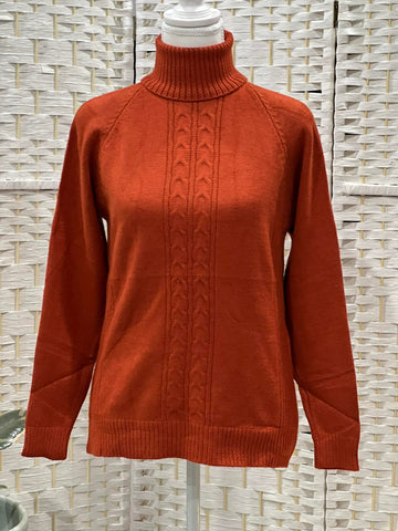 ELLA 👗Premium Quality Korean Knitted Top (Color: Rust)