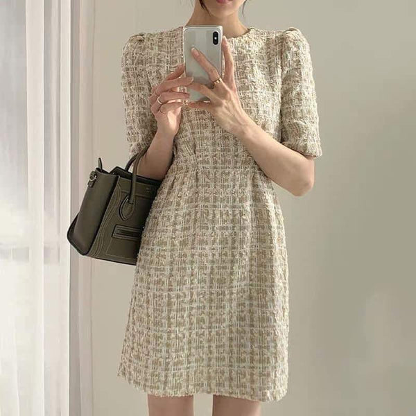 JANE👗Premium Quality Korean Tweed Mini Dress