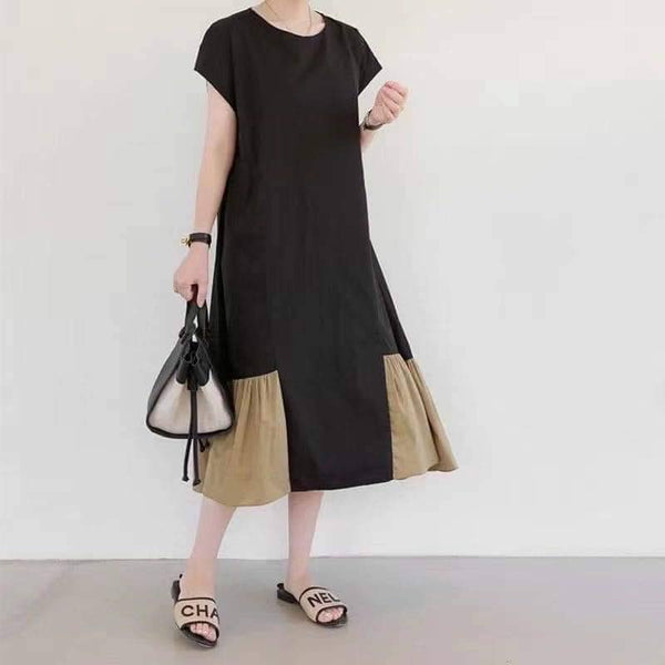 ANIKKA Premium Quality Korean Maxi Dress  (Color: Black)