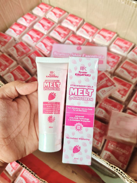 Rosmar Kagayaku Strawberry Milk Melt Sunscreen SPF 60++