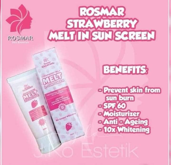 Rosmar Kagayaku Strawberry Milk Melt Sunscreen SPF 60++