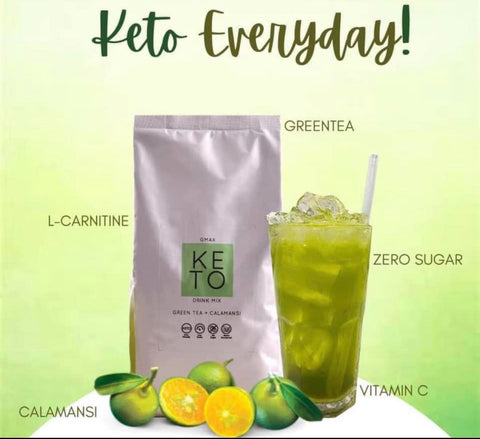 GMAX KETO Drink Mix (Green Tea + Calamansi) 1 KILO pack makes 50 glasses)