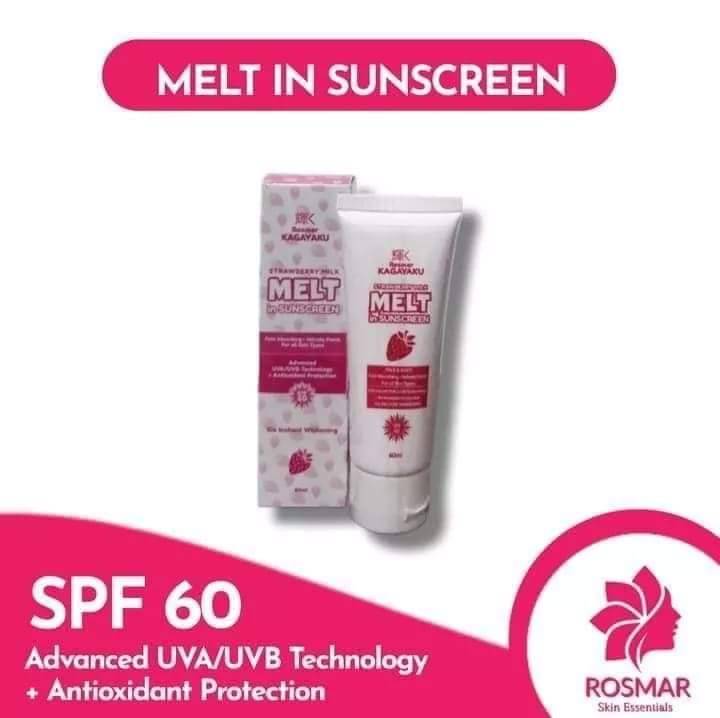 Rosmar Kagayaku Strawberry Milk Melt Sunscreen SPF 60++