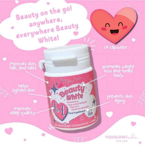You Glow Babe Beauty White 4in1 Glutathione Collagen Slimming Advance Whitening Vitamin C ON THE GO Pack