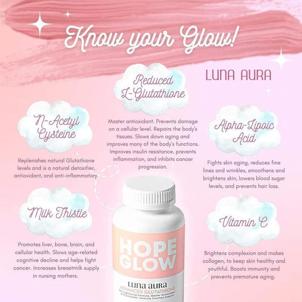 Hope Glow Luna Aura Glutathione 30 Capsules