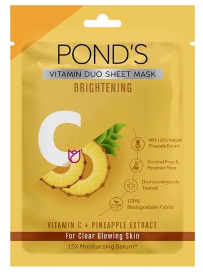 Pond's Vitamin Duo Face Mask with Vitamin C + Pineapple Enzymes for Brightening 20g