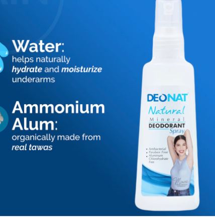 DeoNat Natural Mineral Deodorant Spray